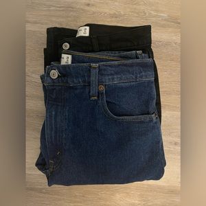 Ultra high rise straight jeans